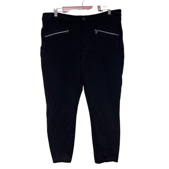 NYDJ Pants - NYDJ Women's Black Trouser Zipper Pants Straight Leg 16W Lift Tuck Technology